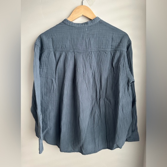 Sundry Blue Button Down Long Sleeve Shirt - Picture 2 of 2